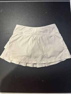 Ivivva White Athletic Skort with Layered Hem